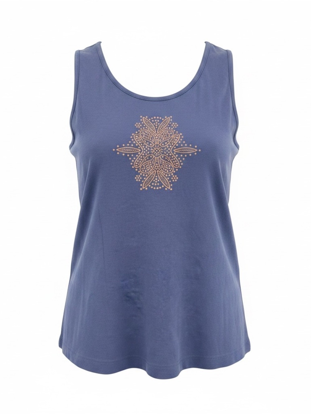 Fieldgear Women's Blue Scoop Neck Tank with Center Embellishment size XL